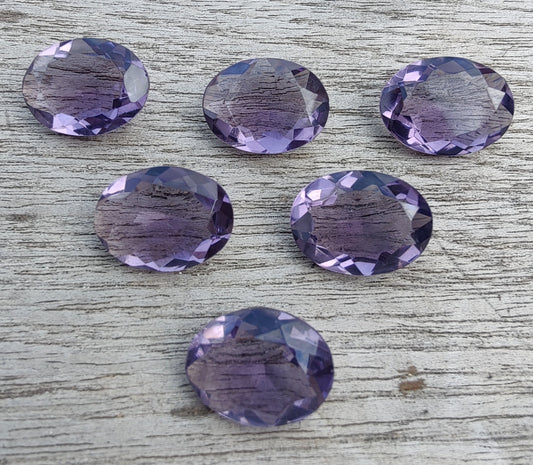AAA+ QUALITY NATURAL AMETHYST OVAL SHAPE FACETED CUT FLAT BACK CALIBRATED WHOLESALE GEMSTONES, ALL SIZES AVAILABLE