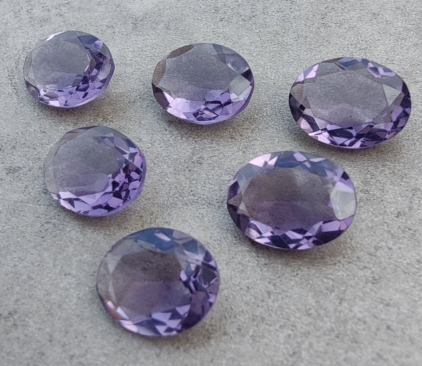 AAA+ QUALITY NATURAL AMETHYST OVAL SHAPE FACETED CUT FLAT BACK CALIBRATED WHOLESALE GEMSTONES, ALL SIZES AVAILABLE