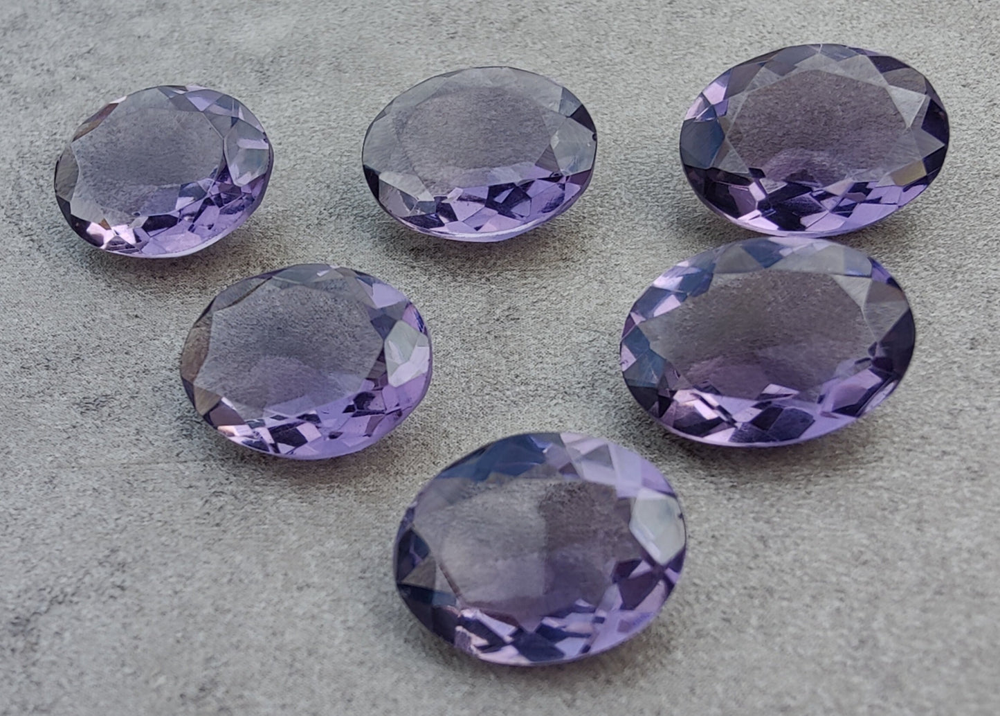 AAA+ QUALITY NATURAL AMETHYST OVAL SHAPE FACETED CUT FLAT BACK CALIBRATED WHOLESALE GEMSTONES, ALL SIZES AVAILABLE
