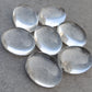 TOP QUALITY NATURAL CRYSTAL QUARTZ OVAL SHAPE CABOCHON FLAT BACK CALIBRATED GEMSTONES, ALL SIZES AVAILABLE