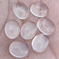 TOP QUALITY NATURAL CRYSTAL QUARTZ OVAL SHAPE CABOCHON FLAT BACK CALIBRATED GEMSTONES, ALL SIZES AVAILABLE