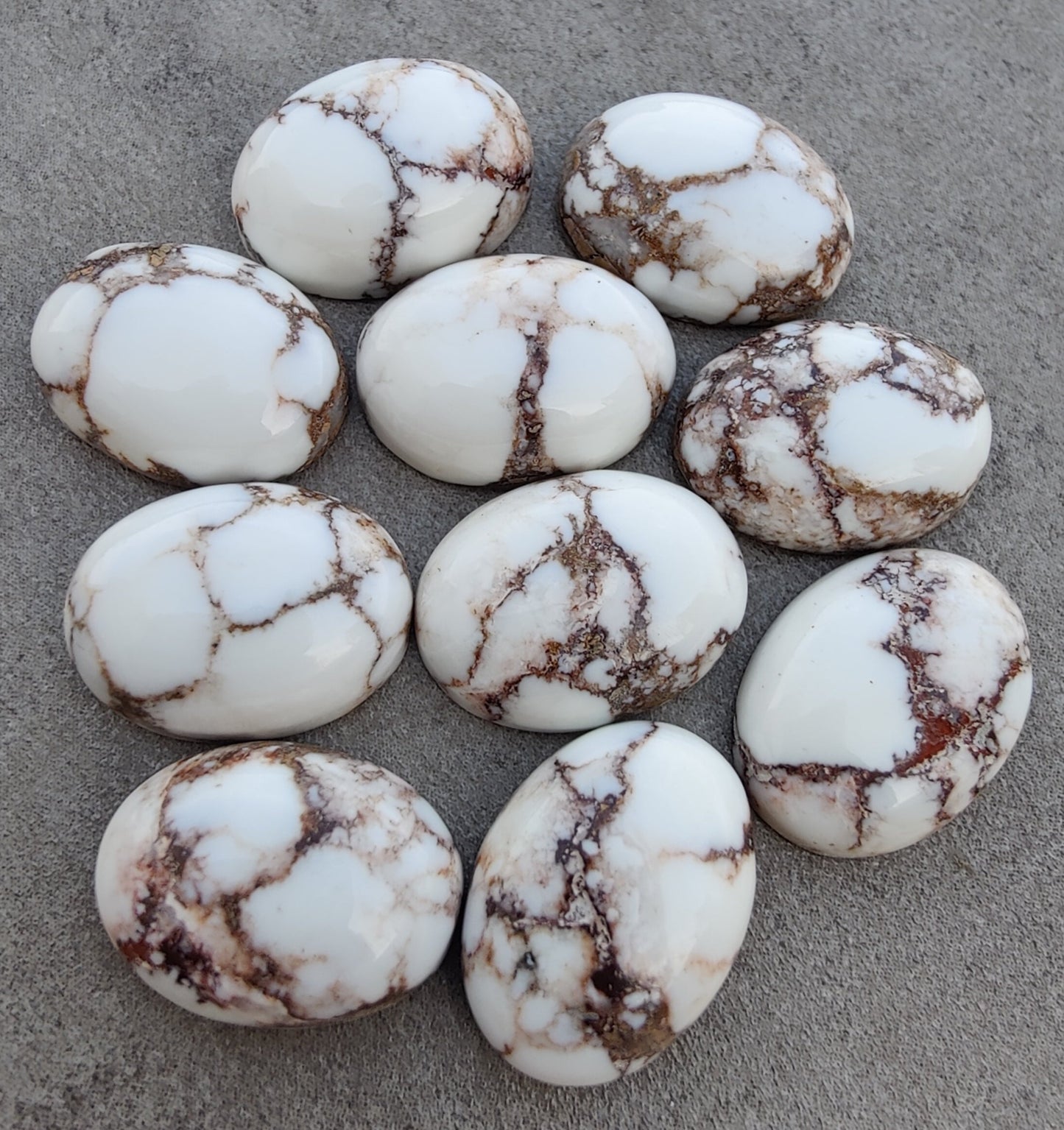 AAA+ QUALITY NATURAL WILD HORSE JASPER OVAL SHAPE CABOCHON FLAT BACK CALIRATED GEMSTONES, ALL SIZES AVAILABLE
