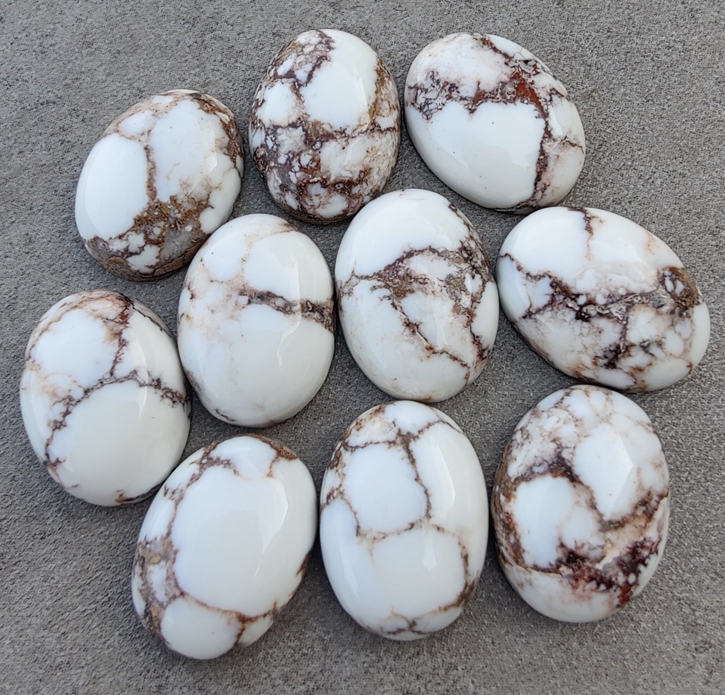 AAA+ QUALITY NATURAL WILD HORSE JASPER OVAL SHAPE CABOCHON FLAT BACK CALIRATED GEMSTONES, ALL SIZES AVAILABLE