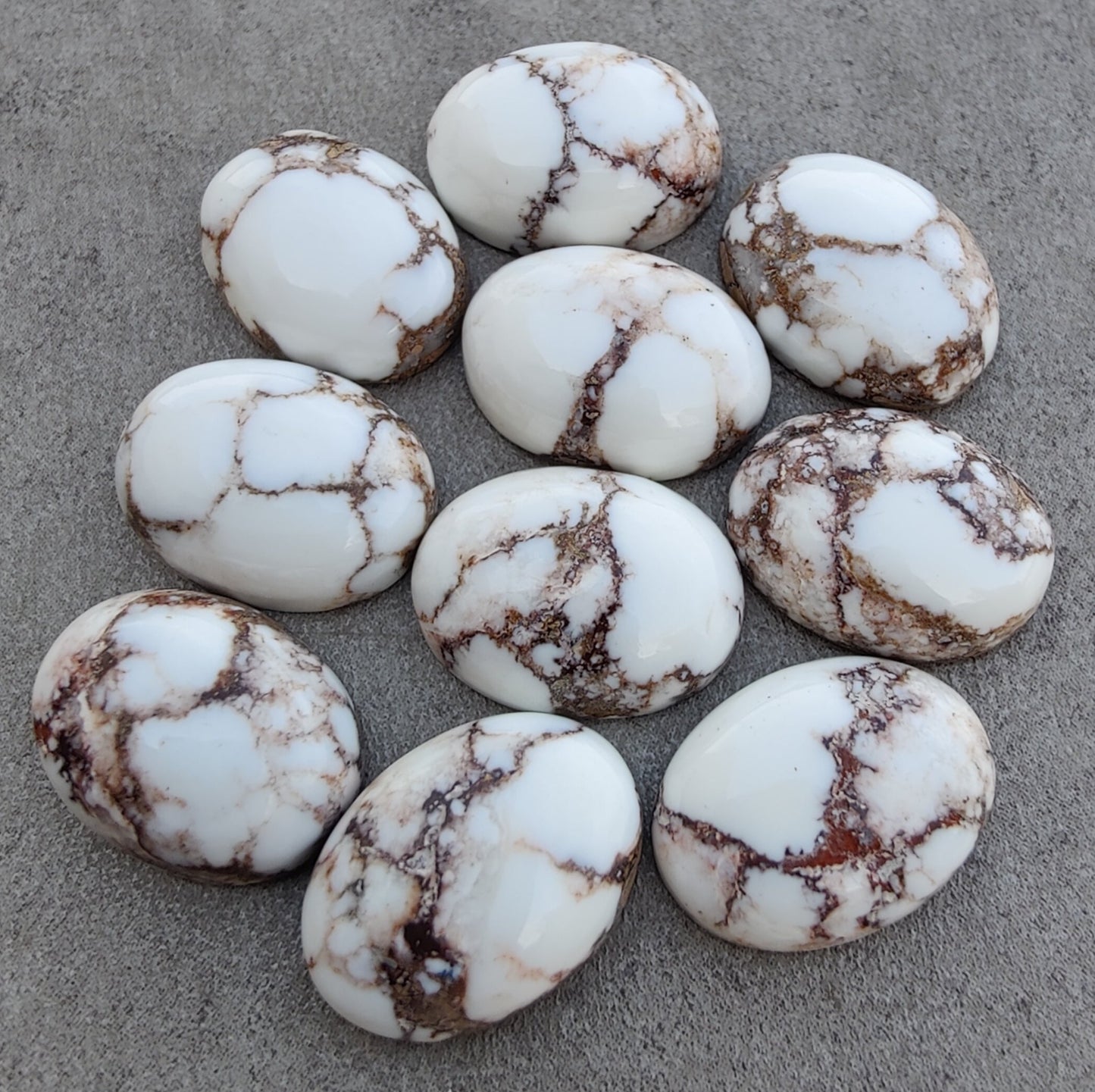 AAA+ QUALITY NATURAL WILD HORSE JASPER OVAL SHAPE CABOCHON FLAT BACK CALIRATED GEMSTONES, ALL SIZES AVAILABLE