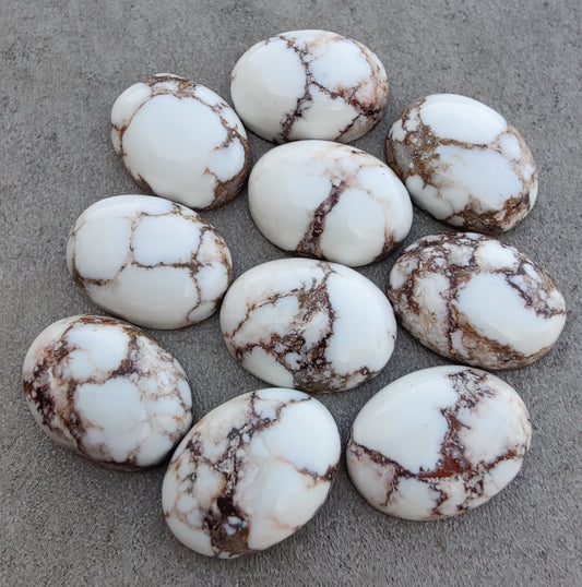 AAA+ QUALITY NATURAL WILD HORSE JASPER OVAL SHAPE CABOCHON FLAT BACK CALIRATED GEMSTONES, ALL SIZES AVAILABLE