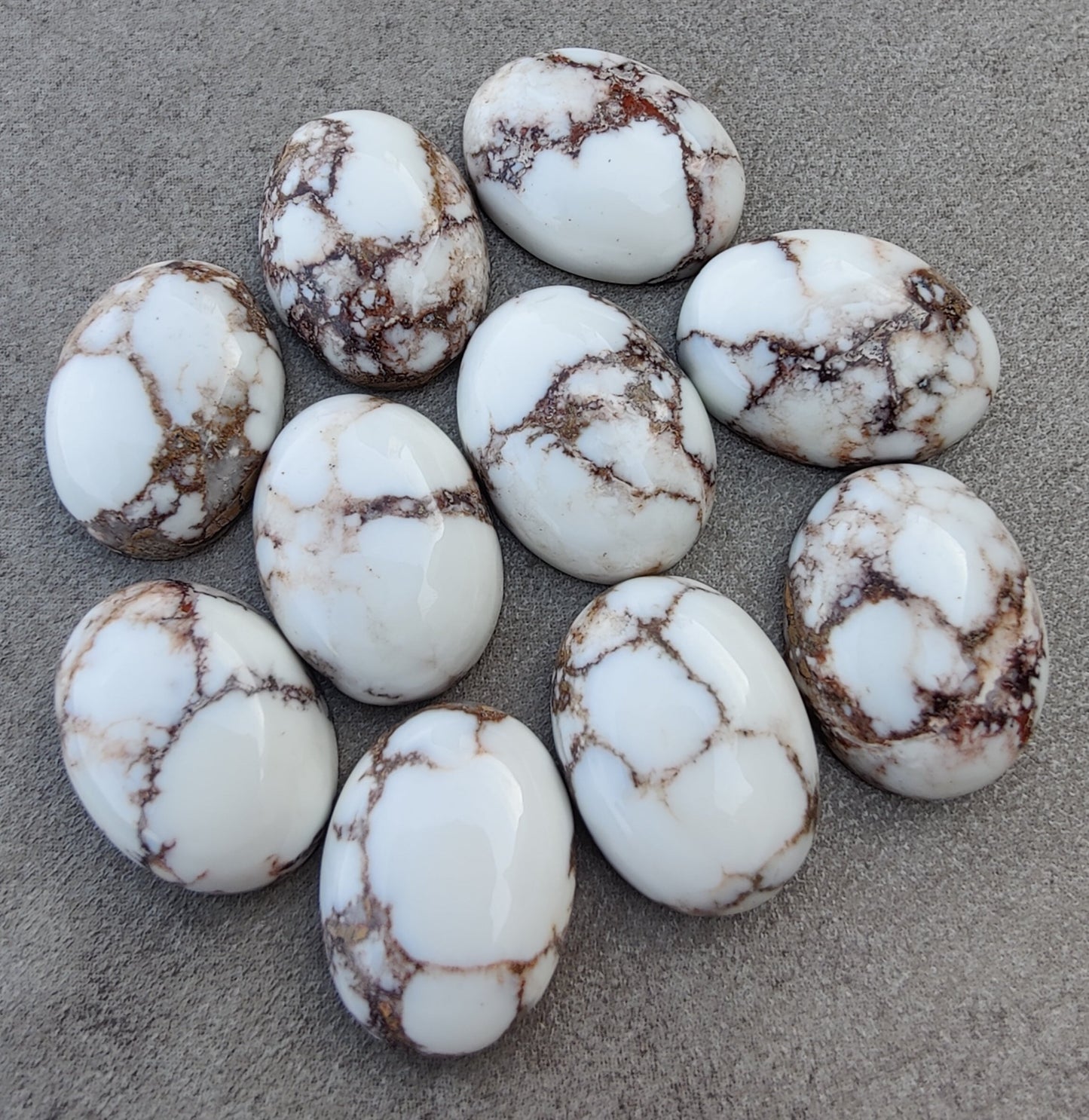 AAA+ QUALITY NATURAL WILD HORSE JASPER OVAL SHAPE CABOCHON FLAT BACK CALIRATED GEMSTONES, ALL SIZES AVAILABLE