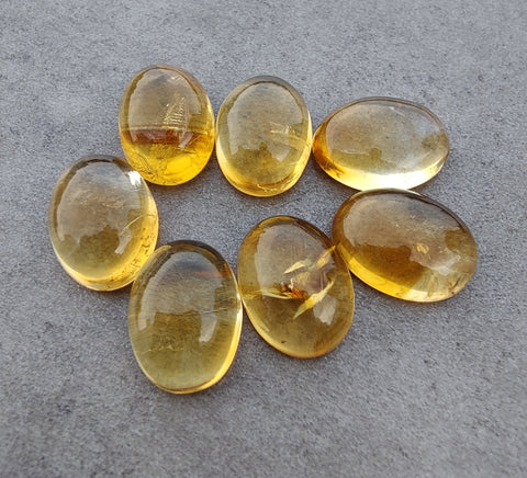 Natural Citrine Oval Shape Cabochon Flat Back Calibrated AAA+ Quality Wholesale Gemstones, Custom Sizes Available