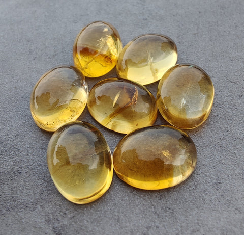 Natural Citrine Oval Shape Cabochon Flat Back Calibrated AAA+ Quality Wholesale Gemstones, Custom Sizes Available