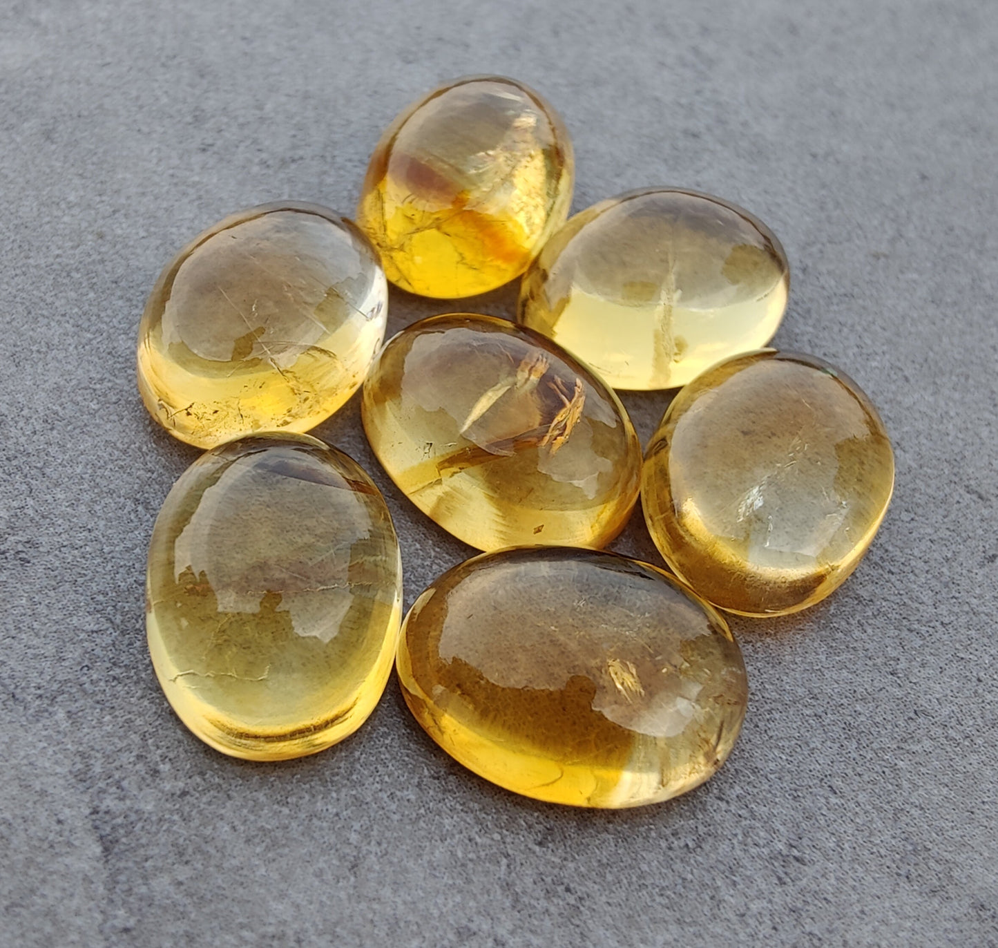 Natural Citrine Oval Shape Cabochon Flat Back Calibrated AAA+ Quality Wholesale Gemstones, Custom Sizes Available