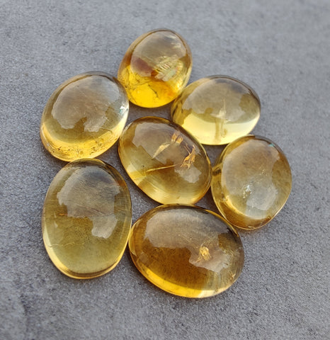 Natural Citrine Oval Shape Cabochon Flat Back Calibrated AAA+ Quality Wholesale Gemstones, Custom Sizes Available