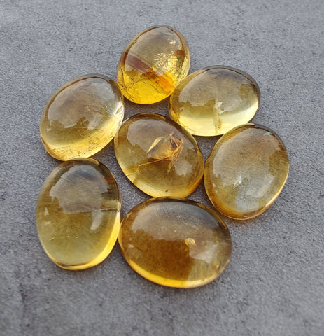 Natural Citrine Oval Shape Cabochon Flat Back Calibrated AAA+ Quality Wholesale Gemstones, Custom Sizes Available