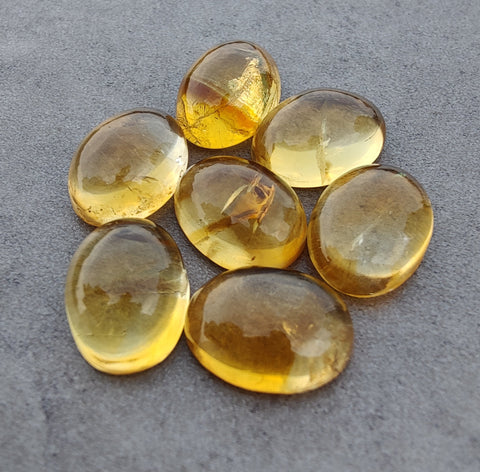 Natural Citrine Oval Shape Cabochon Flat Back Calibrated AAA+ Quality Wholesale Gemstones, Custom Sizes Available