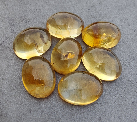 Natural Citrine Oval Shape Cabochon Flat Back Calibrated AAA+ Quality Wholesale Gemstones, Custom Sizes Available