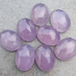 AAA+ QUALITY NATURAL LAVENDER CHALCEDONY OVAL SHAPE ROSE CUT FLAT BACK CALIRATED GEMSTONES, ALL SIZES AVAILABLE