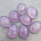 AAA+ QUALITY NATURAL LAVENDER CHALCEDONY OVAL SHAPE ROSE CUT FLAT BACK CALIRATED GEMSTONES, ALL SIZES AVAILABLE