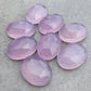 AAA+ QUALITY NATURAL LAVENDER CHALCEDONY OVAL SHAPE ROSE CUT FLAT BACK CALIRATED GEMSTONES, ALL SIZES AVAILABLE