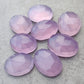 AAA+ QUALITY NATURAL LAVENDER CHALCEDONY OVAL SHAPE ROSE CUT FLAT BACK CALIRATED GEMSTONES, ALL SIZES AVAILABLE
