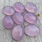 AAA+ QUALITY NATURAL LAVENDER CHALCEDONY OVAL SHAPE ROSE CUT FLAT BACK CALIRATED GEMSTONES, ALL SIZES AVAILABLE