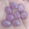 AAA+ QUALITY NATURAL LAVENDER CHALCEDONY OVAL SHAPE ROSE CUT FLAT BACK CALIRATED GEMSTONES, ALL SIZES AVAILABLE