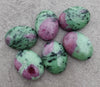 AAA+ QUALITY NATURAL RUBY ZOISITE OVAL SHAPE CABOCHON FLAT BACK CALIBRATED WHOLESALE GEMSTONES, ALL SIZES AVAILABLE