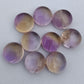 AAA+ QUALITY NATURAL AMETRINE ROUND SHAPE CABOCHON FLAT BACK CALIBRATED ROUND SHAPE GEMSTONES, ALL SIZES AVAILABLE
