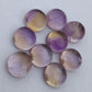 AAA+ QUALITY NATURAL AMETRINE ROUND SHAPE CABOCHON FLAT BACK CALIBRATED ROUND SHAPE GEMSTONES, ALL SIZES AVAILABLE