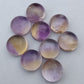 AAA+ QUALITY NATURAL AMETRINE ROUND SHAPE CABOCHON FLAT BACK CALIBRATED ROUND SHAPE GEMSTONES, ALL SIZES AVAILABLE