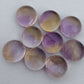 AAA+ QUALITY NATURAL AMETRINE ROUND SHAPE CABOCHON FLAT BACK CALIBRATED ROUND SHAPE GEMSTONES, ALL SIZES AVAILABLE