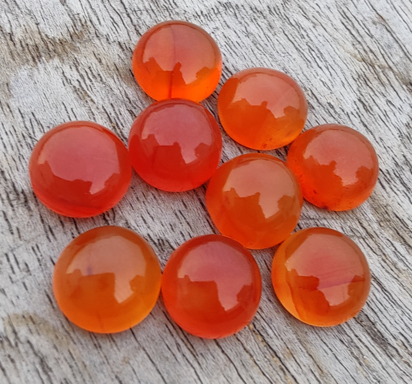 AAA+ QUALITY NATURAL CARNELIAN ROUND SHAPE CABOCHON FLAT BACK CALIBRATED GEMSTONES, ALL SIZES AVAILABLE