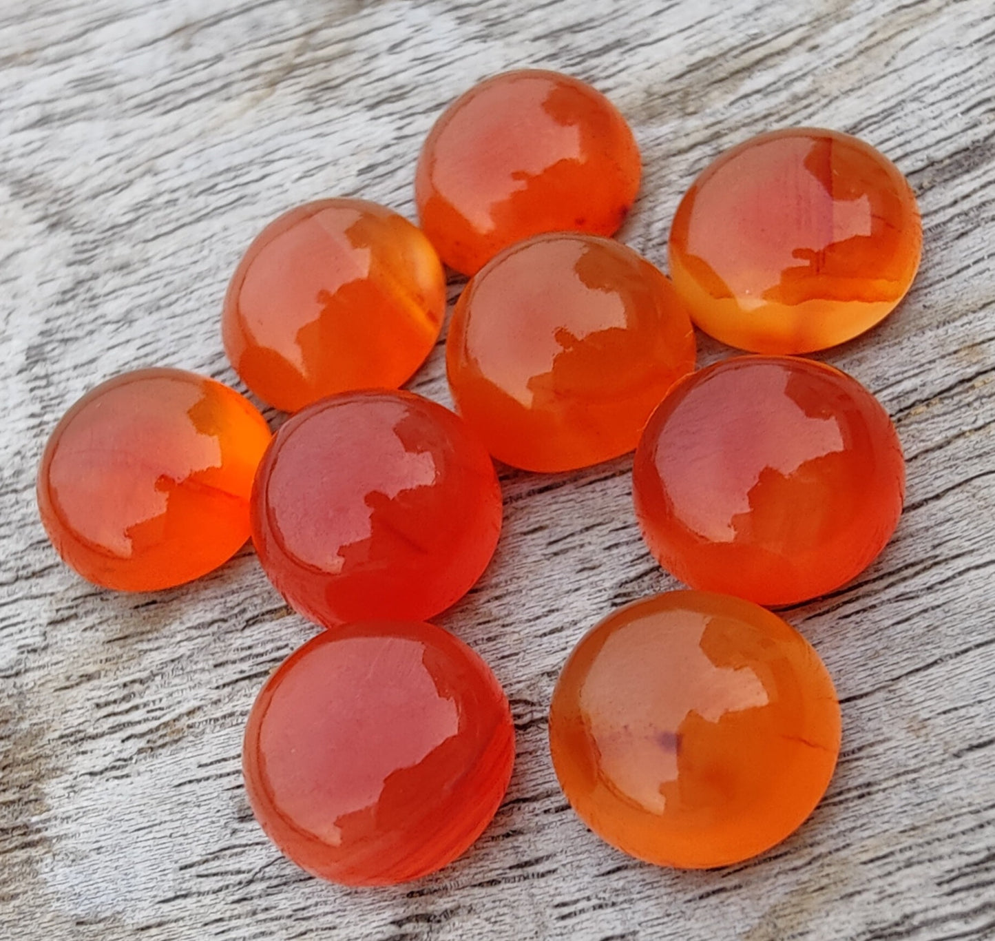 AAA+ QUALITY NATURAL CARNELIAN ROUND SHAPE CABOCHON FLAT BACK CALIBRATED GEMSTONES, ALL SIZES AVAILABLE