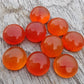 AAA+ QUALITY NATURAL CARNELIAN ROUND SHAPE CABOCHON FLAT BACK CALIBRATED GEMSTONES, ALL SIZES AVAILABLE