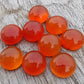 AAA+ QUALITY NATURAL CARNELIAN ROUND SHAPE CABOCHON FLAT BACK CALIBRATED GEMSTONES, ALL SIZES AVAILABLE
