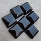 AAA+ QUALITY NATURAL BLACK ONYX SQUARE SHAPE FLAT BACK CABOCHON CALIBRATED GEMSTONES, ALL SIZES AVAILABLE