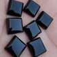 AAA+ QUALITY NATURAL BLACK ONYX SQUARE SHAPE FLAT BACK CABOCHON CALIBRATED GEMSTONES, ALL SIZES AVAILABLE