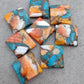 AAA+ QUALITY NATURAL SPINY OYSTER TURQUOISE SQUARE SHAPE FLAT BACK CABOCHON CALIBRATED GEMSTONES, ALL SIZES AVAILABLE