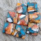 AAA+ QUALITY NATURAL SPINY OYSTER TURQUOISE SQUARE SHAPE FLAT BACK CABOCHON CALIBRATED GEMSTONES, ALL SIZES AVAILABLE