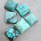 AAA+ QUALITY NATURAL TIBETAN TURQUOISE SQUARE SHAPE CABOCHON FLAT BACK CALIBRATED GEMSTONES, ALL SIZES AVAILABLE