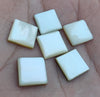 NATURAL MOTHER OF PEARL SQUARE SHAPE CABOCHON FLAT BACK TOP GRADE CALIBRATED GEMSTONES, ALL SIZES AVAILABLE
