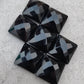 NATURAL BLACK ONYX SQUARE SHAPE CHECKER CUT FLAT BACK AAA+ QUALITY CALIBRATED GEMSTONES, ALL SIZES AVAILABLE