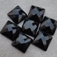NATURAL BLACK ONYX SQUARE SHAPE CHECKER CUT FLAT BACK AAA+ QUALITY CALIBRATED GEMSTONES, ALL SIZES AVAILABLE