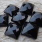 NATURAL BLACK ONYX SQUARE SHAPE CHECKER CUT FLAT BACK AAA+ QUALITY CALIBRATED GEMSTONES, ALL SIZES AVAILABLE