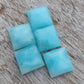 AAA+ QUALITY NATURAL SMITHSONITE SQUARE SHAPE CABOCHON FLAT BACK CALIBRATED GEMSTONES, ALL SIZES AVAILABLE