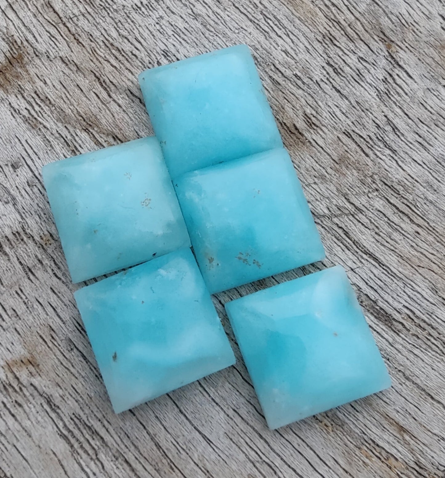 AAA+ QUALITY NATURAL SMITHSONITE SQUARE SHAPE CABOCHON FLAT BACK CALIBRATED GEMSTONES, ALL SIZES AVAILABLE