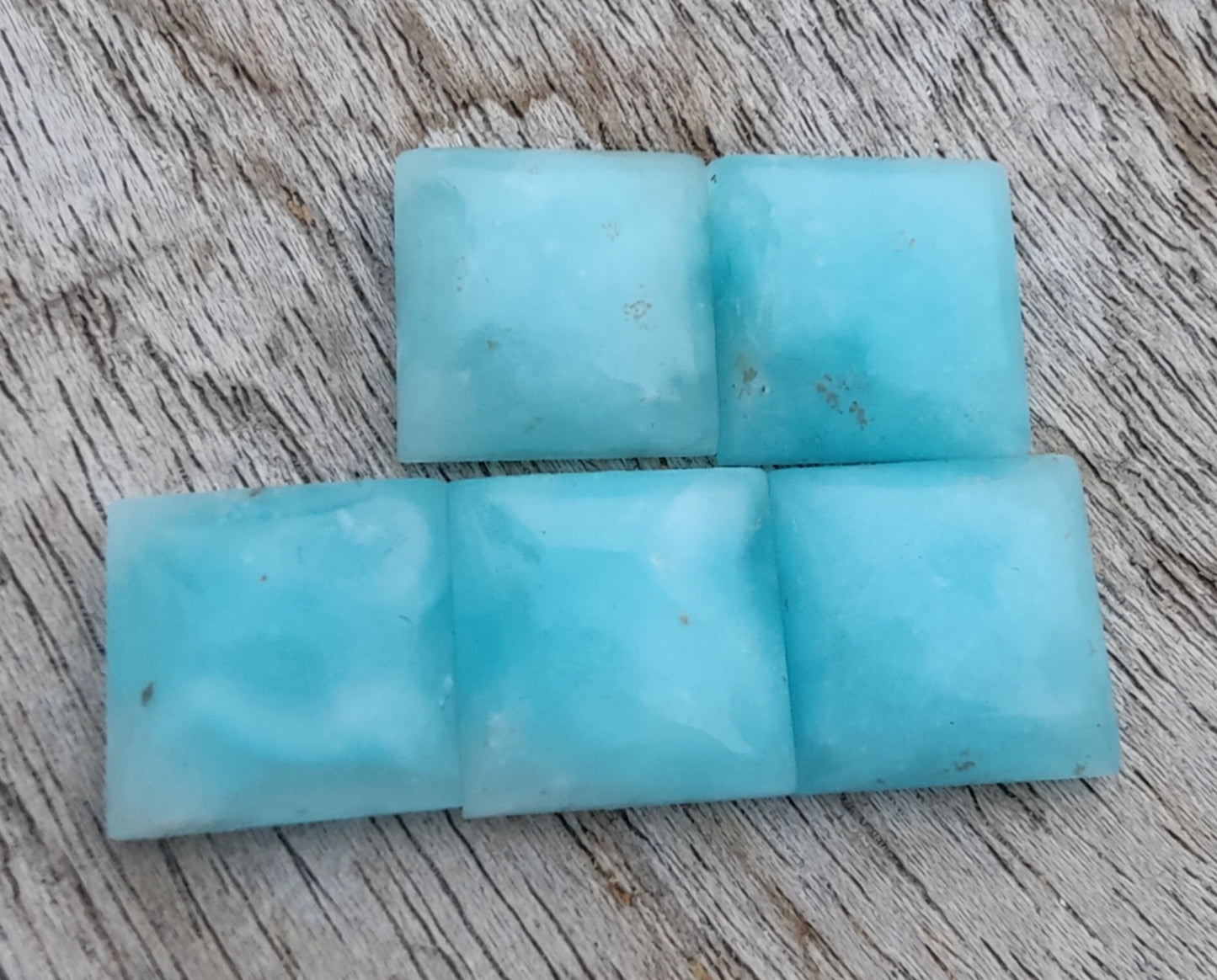 AAA+ QUALITY NATURAL SMITHSONITE SQUARE SHAPE CABOCHON FLAT BACK CALIBRATED GEMSTONES, ALL SIZES AVAILABLE