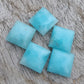 AAA+ QUALITY NATURAL SMITHSONITE SQUARE SHAPE CABOCHON FLAT BACK CALIBRATED GEMSTONES, ALL SIZES AVAILABLE