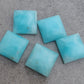 AAA+ QUALITY NATURAL SMITHSONITE SQUARE SHAPE CABOCHON FLAT BACK CALIBRATED GEMSTONES, ALL SIZES AVAILABLE