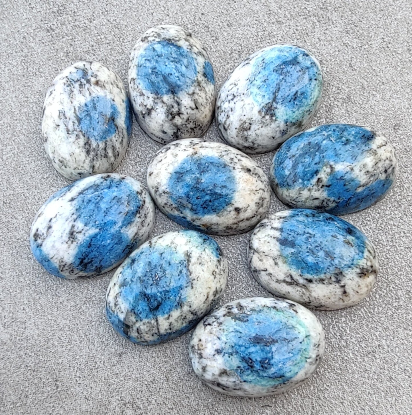 AAA+ QUALITY NATURAL K2 JASPER OVAL SHAPE CABOCHON FLAT BACK CALIRATED GEMSTONES, ALL SIZES AVAILABLE