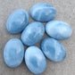AAA+ QUALITY NATURAL BLUE PERUVIAN OPAL OVAL SHAPE CABOCHON FLAT BACK CALIRATED GEMSTONES, ALL SIZES AVAILABLE