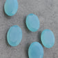 AAA+ Quality Natural Aqua Chalcedony Oval Shape Faceted Cut Flat Back Wholesale Calibrated Gemstones, All Sizes Available