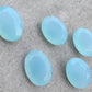AAA+ Quality Natural Aqua Chalcedony Oval Shape Faceted Cut Flat Back Wholesale Calibrated Gemstones, All Sizes Available